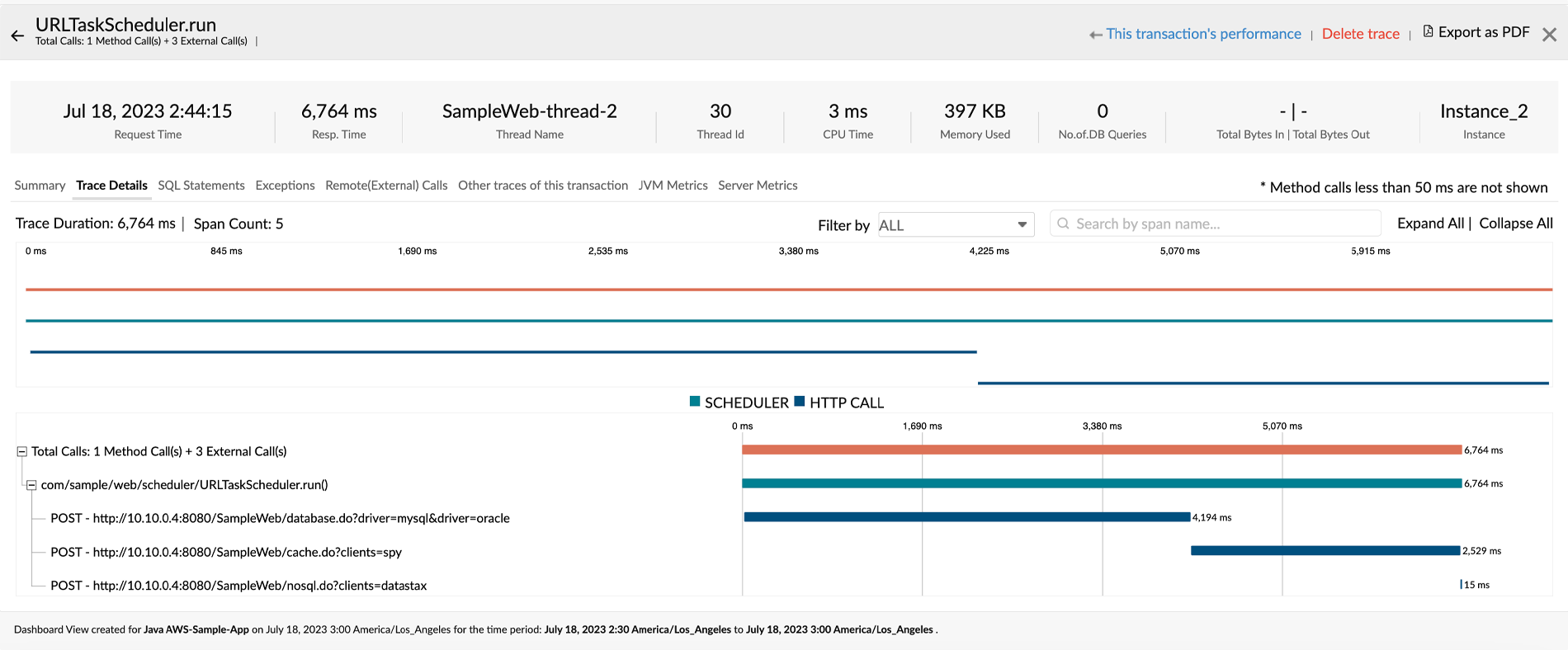Trace across components and resolve errors. Monitor Java applications